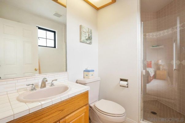 Bathroom, Glass Shower, Interior, Tile Countertops