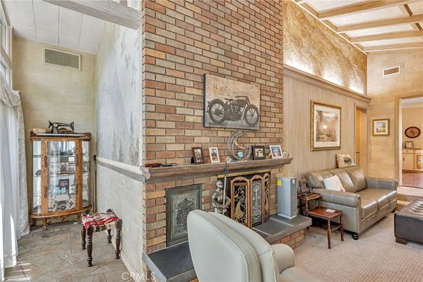 Fireplace, Interior, Living room, Stone Walls
