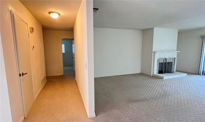 Empty room, Fireplace, Interior