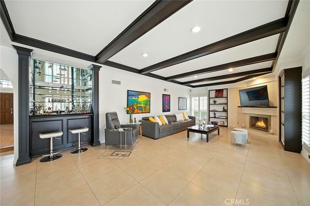 Fireplace, Interior, Living room, Recessed Lighting