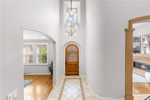 Fireplace, Interior, Pendant Lights, Wood Texture Flooring