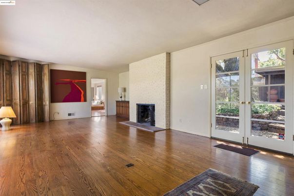 Empty room, Fireplace, Interior, Wood Texture Flooring
