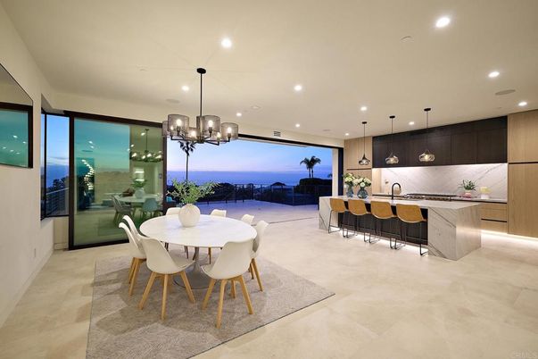 Dining room, Interior, Kitchen, Pendant Lights, Recessed Lighting, Water