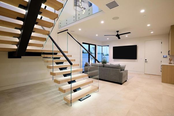 Interior, Living room, Recessed Lighting
