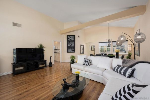 Dining room, Interior, Living room, Pendant Lights, Wood Texture Flooring