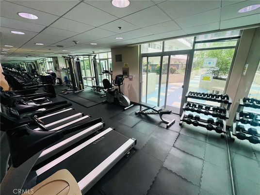 Fitness Equipment, Gym, Interior, Recessed Lighting