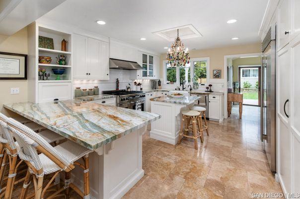 Chandelier, Interior, Kitchen, Recessed Lighting, Stainless Steel Appliances