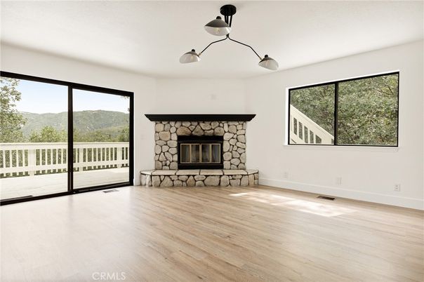 Empty room, Fireplace, Interior, Wood Texture Flooring