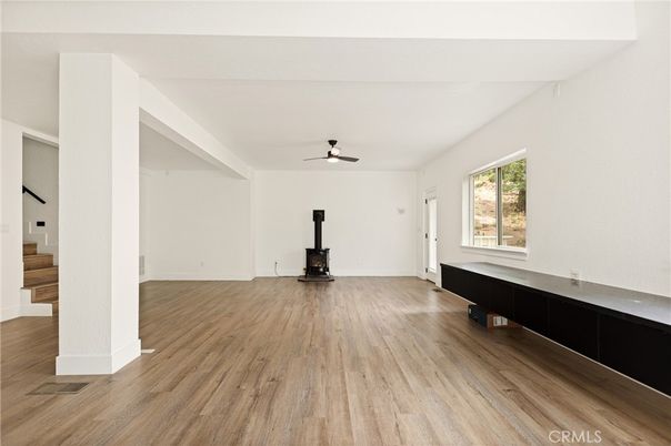 Empty room, Fireplace, Interior, Wood Texture Flooring