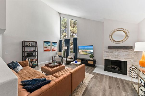 Fireplace, Interior, Living room, Wood Texture Flooring