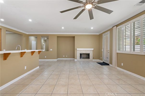 Empty room, Fireplace, Interior, Recessed Lighting