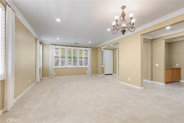 Chandelier, Empty room, Interior, Recessed Lighting