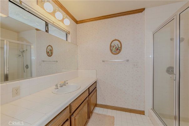 Bathroom, Glass Shower, Interior, Tile Countertops