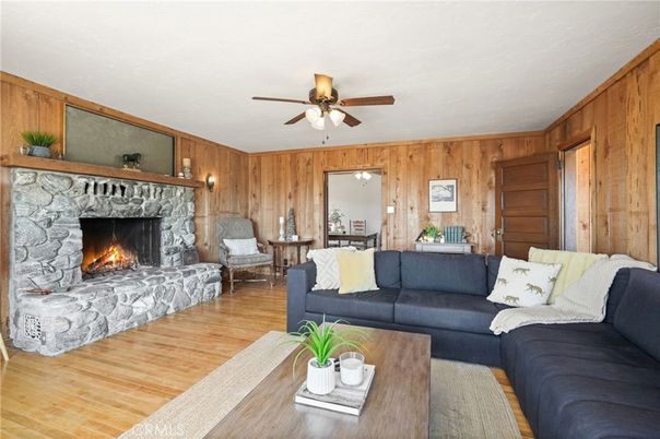 Fireplace, Interior, Living room, Wood Texture Flooring, Wooden Walls