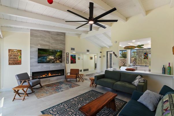Fireplace, Interior, Living room, Recessed Lighting
