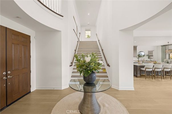 Dining room, Interior, Pendant Lights, Recessed Lighting, Wood Texture Flooring