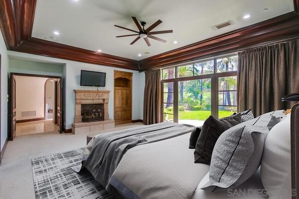 Bedroom, Fireplace, Interior, Recessed Lighting