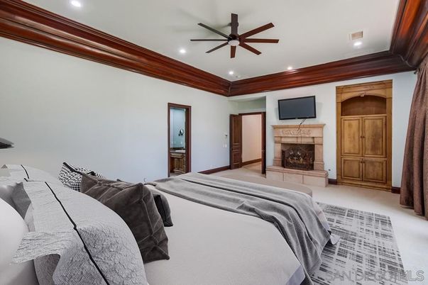 Bedroom, Fireplace, Interior, Recessed Lighting