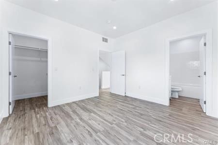 Bathroom, Empty room, Interior, Recessed Lighting, Wood Texture Flooring
