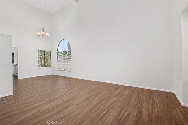 Chandelier, Empty room, Interior, Wood Texture Flooring