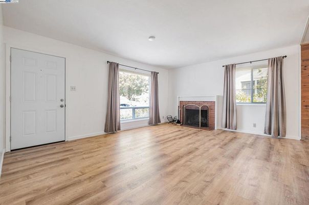 Empty room, Fireplace, Interior, Wood Texture Flooring