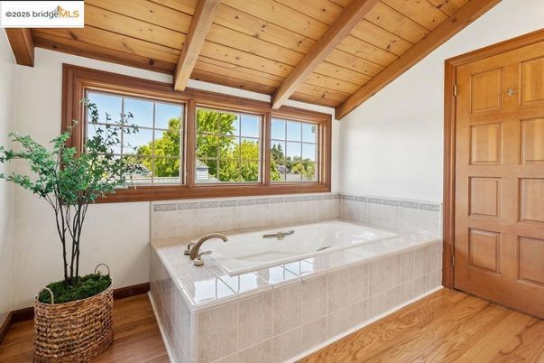 Bathroom, Interior, Wooden Beams, Wooden Ceilings, Wood Texture Flooring