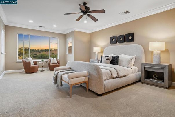 Bedroom, Fireplace, Interior, Recessed Lighting