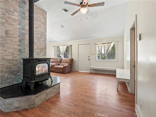 Fireplace, Interior, Stone Walls, Wood Texture Flooring