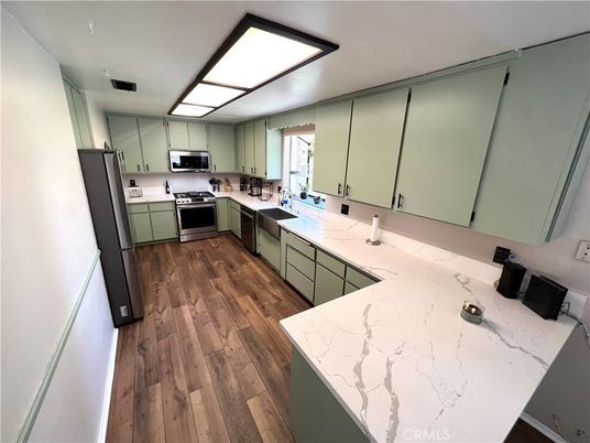 Interior, Kitchen, Wood Texture Flooring