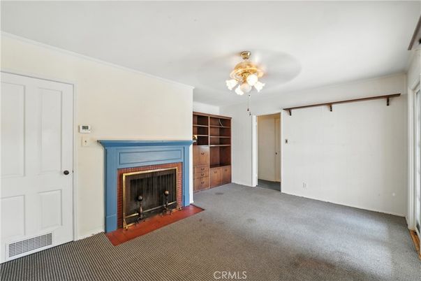 Empty room, Fireplace, Interior
