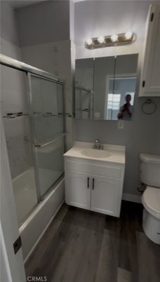 Bathroom, Glass Shower, Interior, Wood Texture Flooring