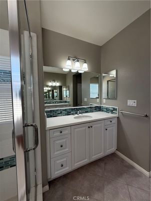 Bathroom, Dual Sink Vanities, Glass Shower, Interior