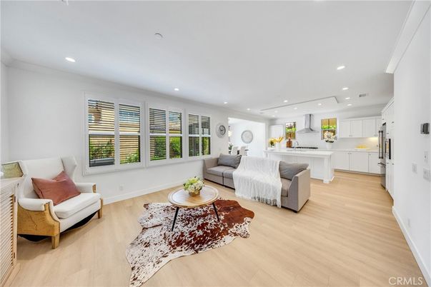 Interior, Kitchen, Living room, Recessed Lighting, Wood Texture Flooring