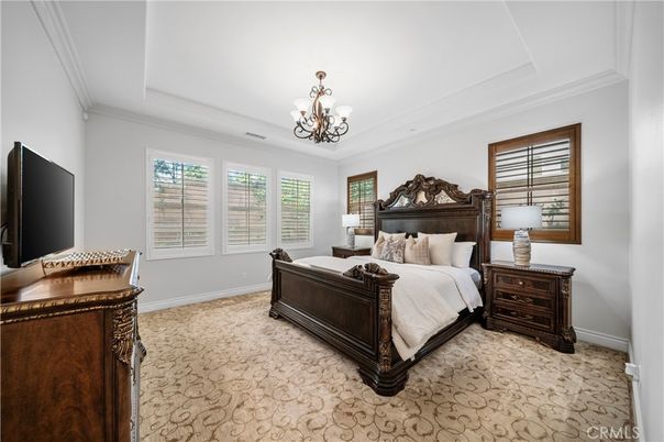 Bedroom, Chandelier, Interior