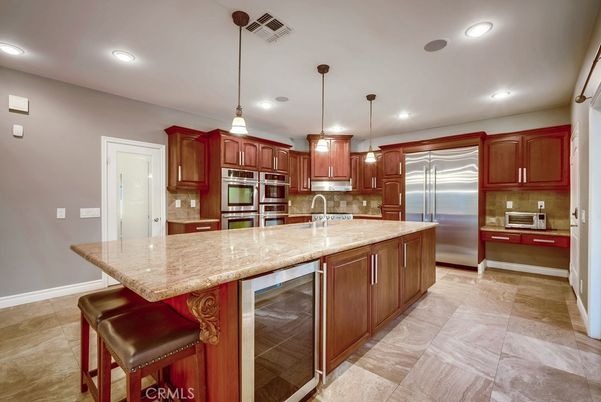 Interior, Kitchen, Pendant Lights, Recessed Lighting, Stainless Steel Appliances