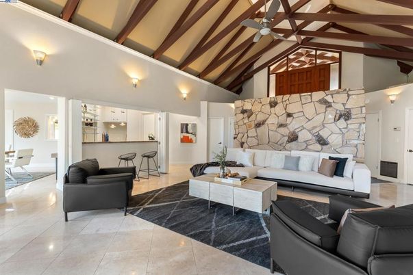 Interior, Kitchen, Living room, Stone Walls, Wooden Beams