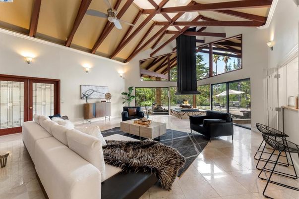 Fireplace, Interior, Living room, Wooden Beams