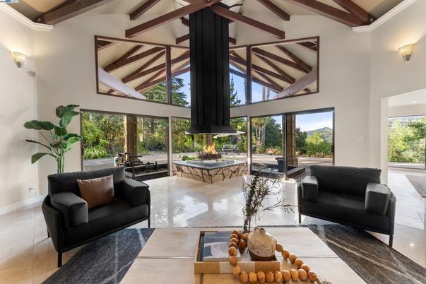 Fireplace, Interior, Wooden Beams