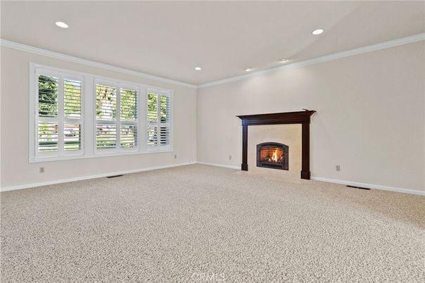 Empty room, Fireplace, Interior, Recessed Lighting