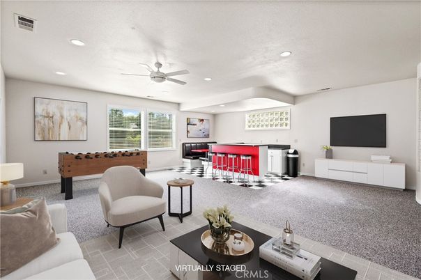 Game Room, Interior, Living room, Recessed Lighting
