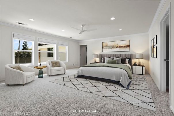Bedroom, Interior, Recessed Lighting