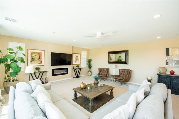 Fireplace, Interior, Living room, Recessed Lighting