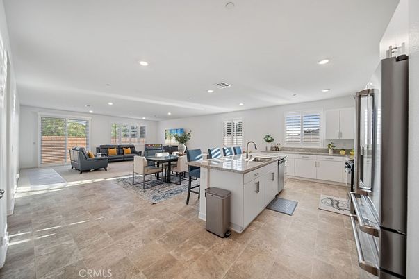 Dining room, Interior, Kitchen, Living room, Recessed Lighting, Stainless Steel Appliances