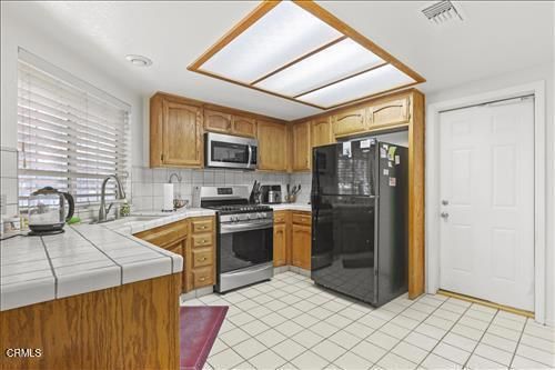 Interior, Kitchen, Recessed Lighting, Tile Countertops