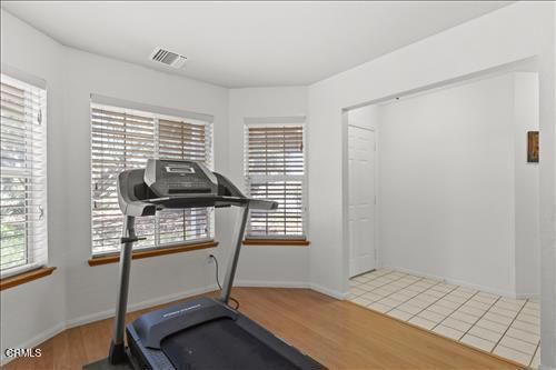 Fitness Equipment, Interior, Wood Texture Flooring