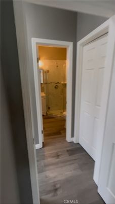 Bathroom, Glass Shower, Interior, Wood Texture Flooring