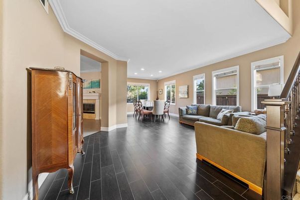 Dining room, Interior, Kitchen, Living room, Recessed Lighting, Wood Texture Flooring