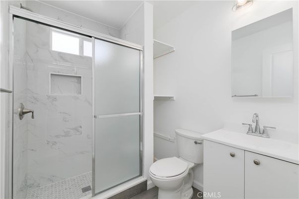 Bathroom, Glass Shower, Interior, Marble Walls