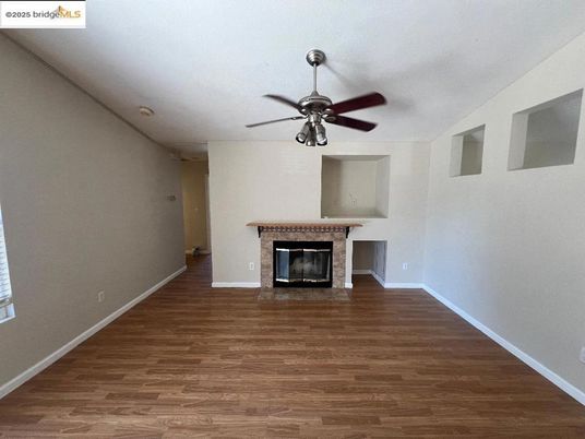 Empty room, Fireplace, Interior, Wood Texture Flooring
