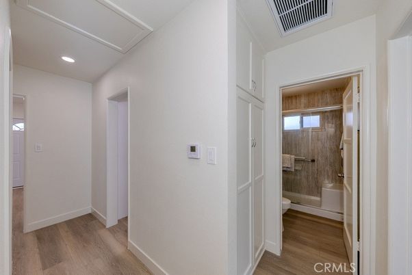 Bathroom, Interior, Recessed Lighting, Wood Texture Flooring